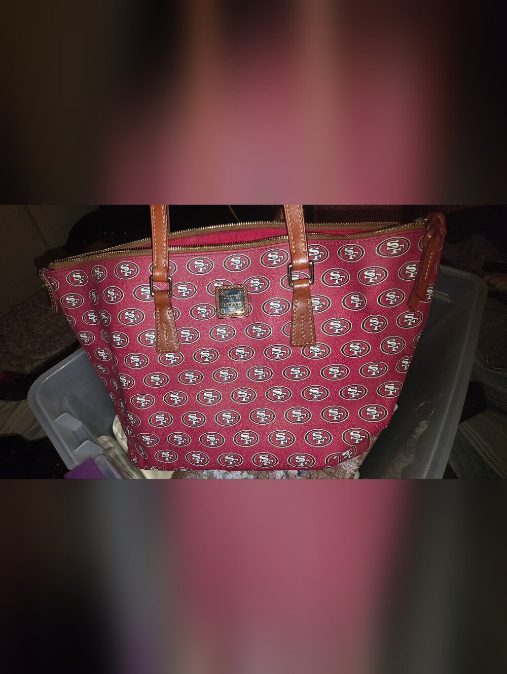 Dooney & Bourke San Francisco 49ers Red Logo Tote Bag
